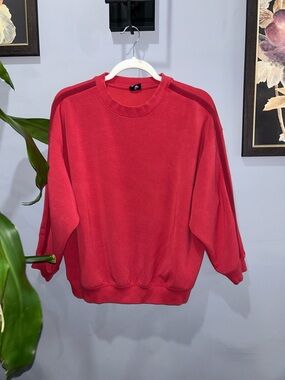 Pact Women Red Crewneck Sweatshirt - sz XS
